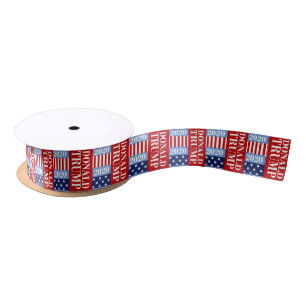 Donald Trump 2020  Vote For Red President Election Satin Ribbon