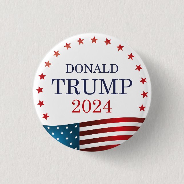 Donald Trump 2024 3 Cm Round Badge (Front)