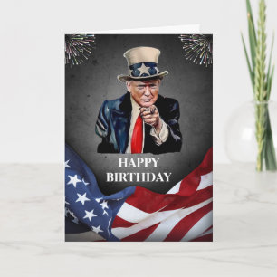 DONALD TRUMP 2024 AMERICAN  BIRTHDAY CARD