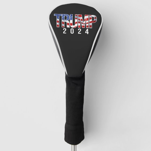 Donald Trump 2024 American Flag Letters Golf Head Cover (Front)