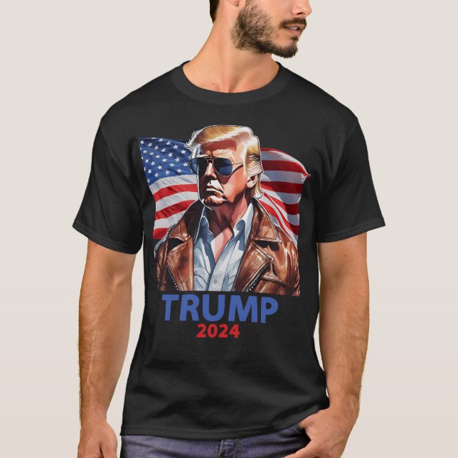 Donald Trump 2024 Blue Red T-Shirt (Front)