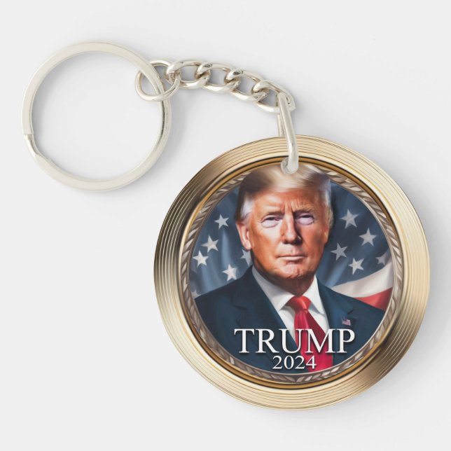 Donald Trump 2024 Campaign Collectable Key Ring (Front)