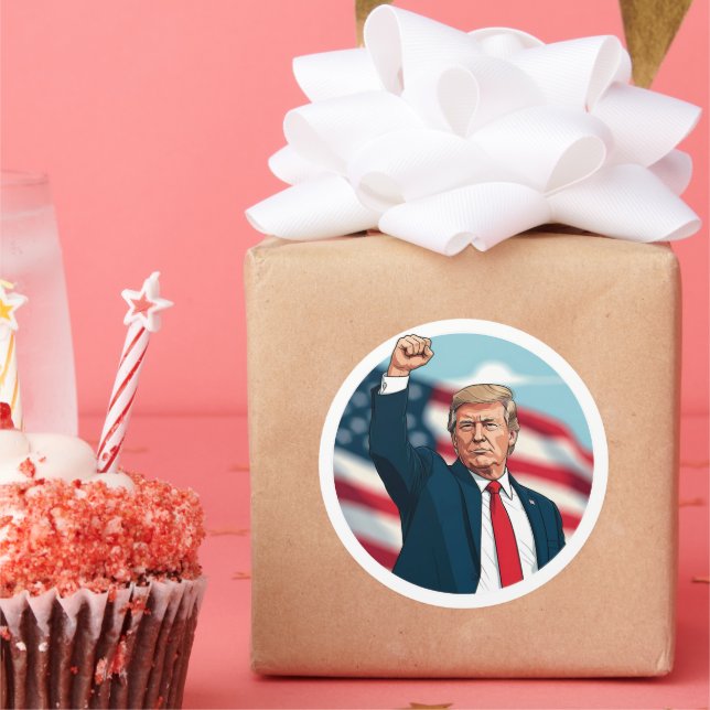 Donald Trump 2024 Classic Round Sticker (Party)