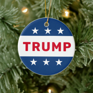Donald Trump 2024 Classic Star Ceramic Tree Decoration