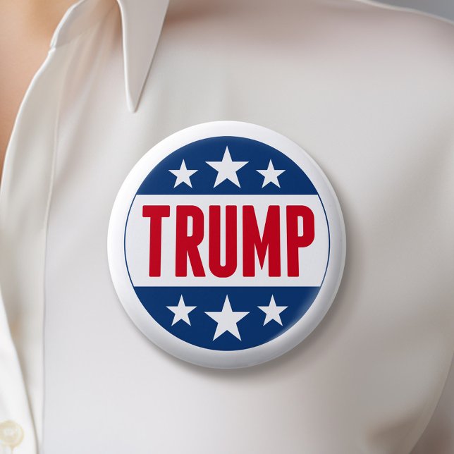 Donald Trump 2024 Classic Star Red Blue 6 Cm Round Badge (Trump 2024 Button)