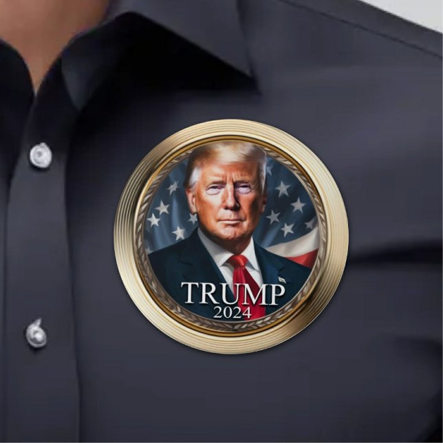 Donald Trump 2024 Collectable Campaign Button (Trump 2024 Campaign Button)