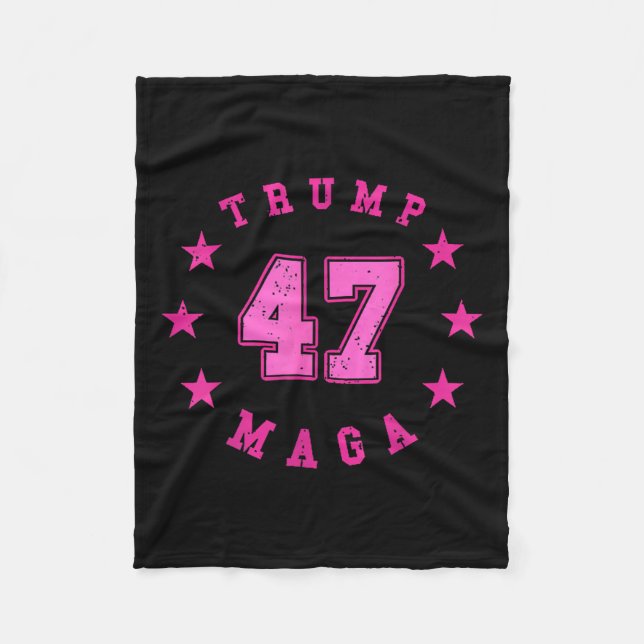 Donald Trump 2024 Election 45 47 President  Fleece Blanket (Front)