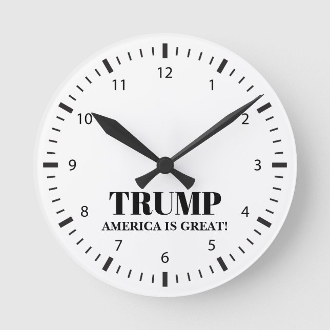 Donald Trump 2024 Election America Is Great Round Clock (Front)