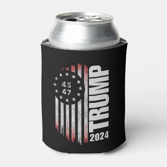 Donald Trump 2024 Election Vote 45 47 American  Can Cooler (Can Front)