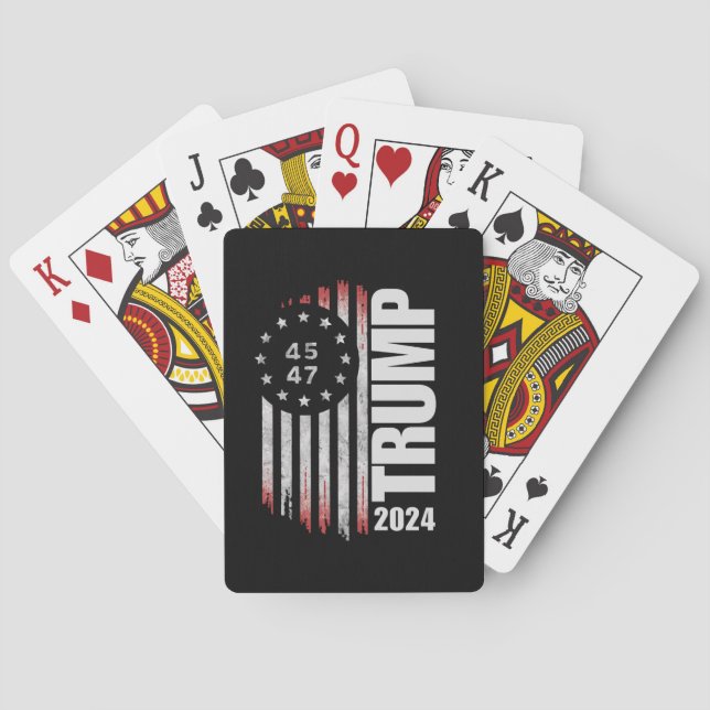 Donald Trump 2024 Election Vote 45 47 American  Playing Cards (Back)