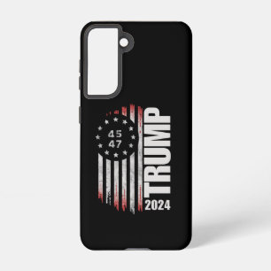 Donald Trump 2024 Election Vote 45 47 American  Samsung Galaxy Case