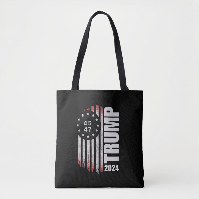 Donald Trump 2024 Election Vote 45 47 American  Tote Bag (Front)