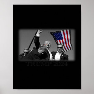 Donald Trump 2024 Failed Attempt Usa Patriotic Tee Poster