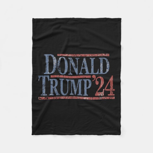 Donald Trump 2024  Fleece Blanket (Front)