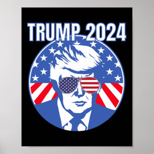 Donald Trump 2024 For President Conservative Repub Poster