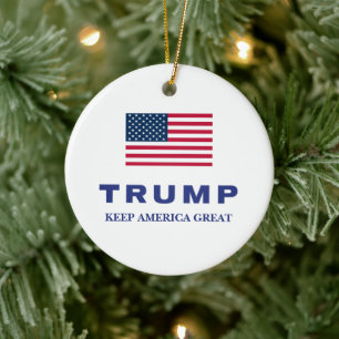 Donald Trump 2024 Gift  Ceramic Tree Decoration