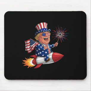 Donald Trump 2024 Happy 4th Of July Trump American Mouse Mat