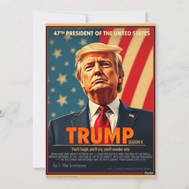 Donald Trump 2024 ironic fun series cover  Holiday Card (Front)