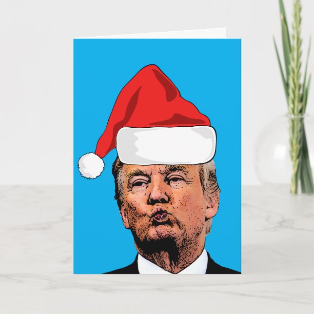 DONALD TRUMP 2024 KISS CHRISTMAS CARD (Front)