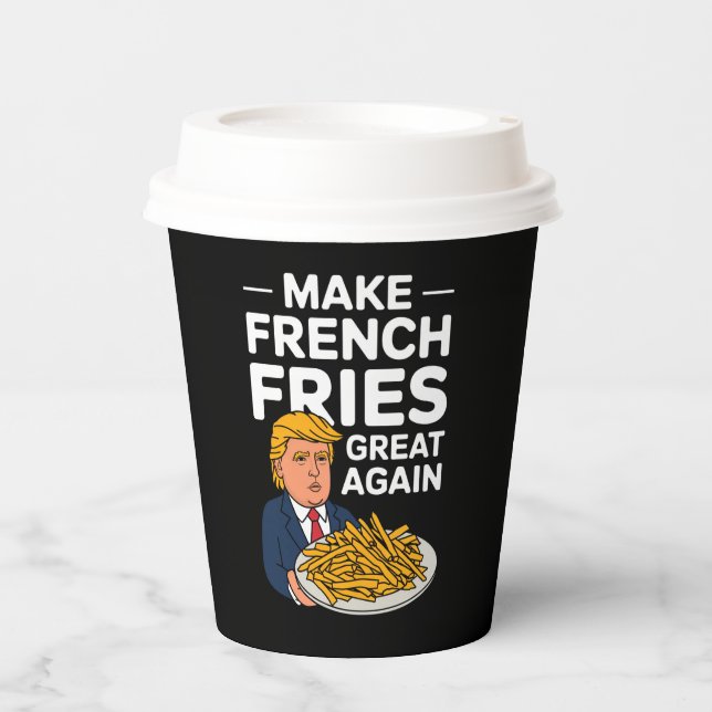 Donald Trump 2024 Make French Fry Great Again Paper Cups (Front)