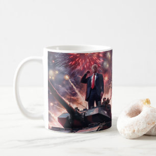 Donald Trump 2024 Military Hero Pro-Trump Funny AI Coffee Mug