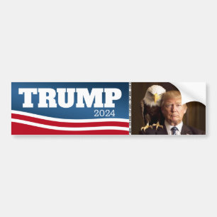 Donald Trump 2024 - Modern and Eagle Bumper Sticker
