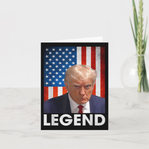 Donald Trump 2024 President Legend American Flag Card