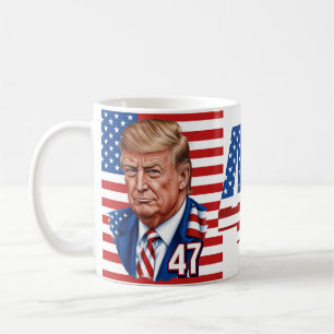 Donald Trump 2024 Presidential 47 Winner Coffee Mug