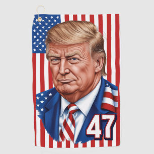 Donald Trump 2024 Presidential 47 Winner - USA Golf Towel