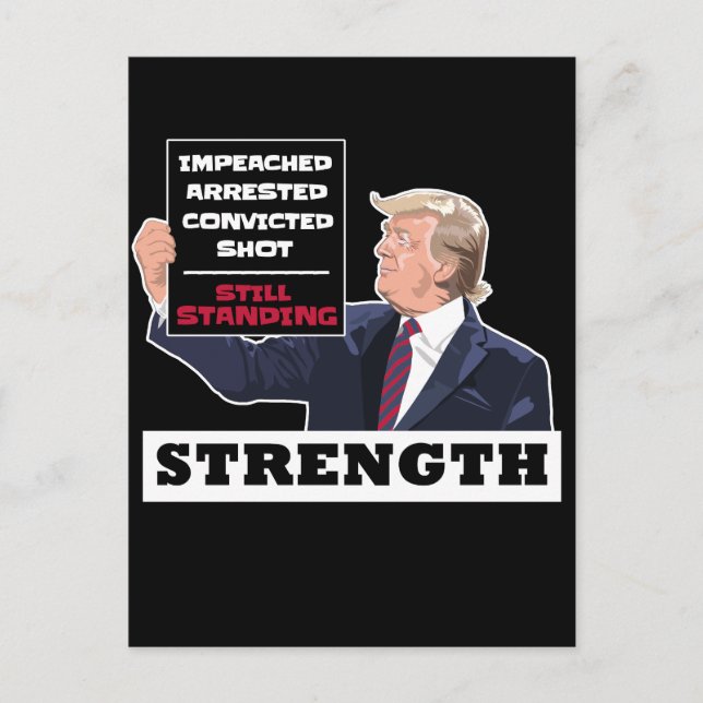 Donald Trump 2024 Presidential Strength Winning Postcard (Front)