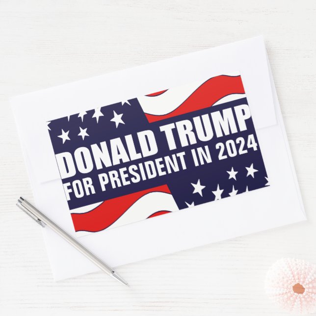 Donald Trump 2024 Rectangular Sticker (Envelope)
