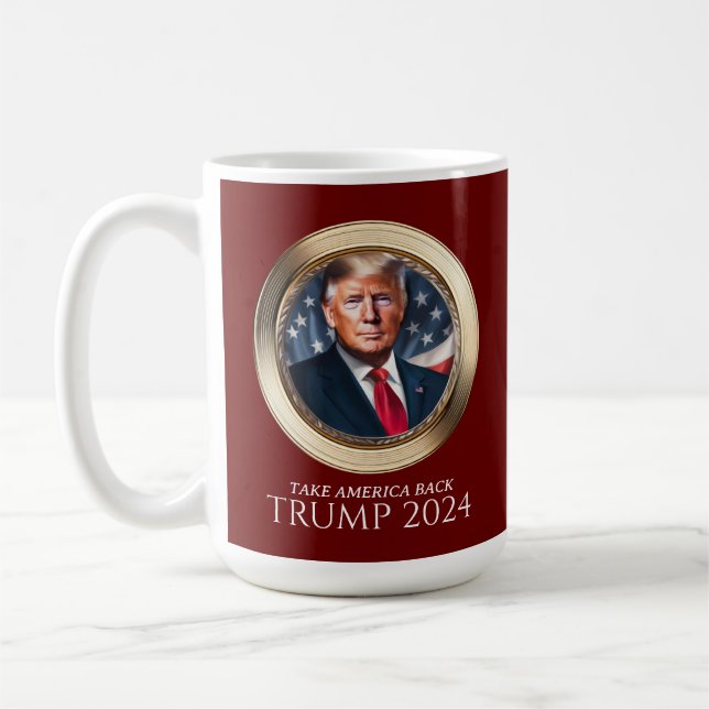 Donald Trump 2024 Republican Red Collectable Coffee Mug (Left)