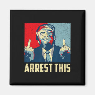 Donald Trump 2024 Supporter Arrest This Vintage  Magnet
