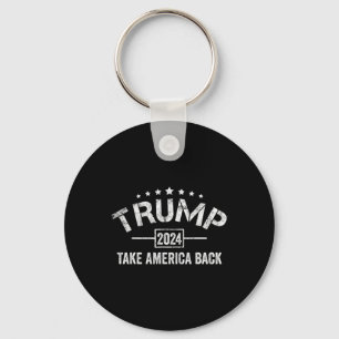 Donald Trump 2024 Take America Back 4th Of July El Key Ring