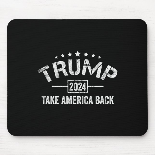 Donald Trump 2024 Take America Back 4th Of July El Mouse Mat (Front)