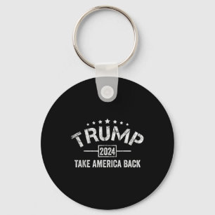 Donald Trump 2024 Take America Back 4th Of July Key Ring