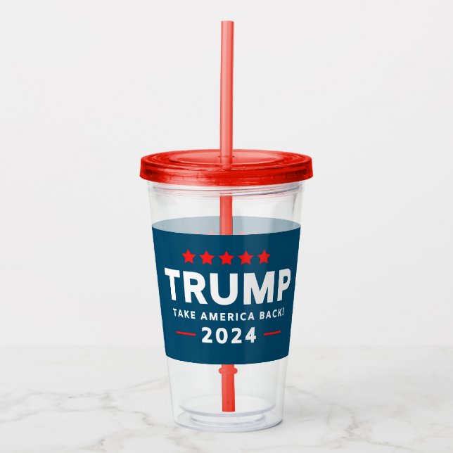Donald Trump 2024 Take America Back  Acrylic Tumbler (Front)