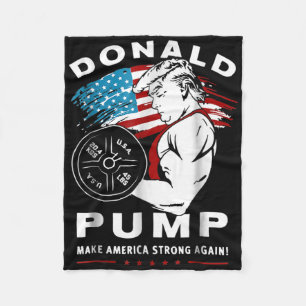 Donald Trump 2024 Take America Back American Flag Fleece Blanket