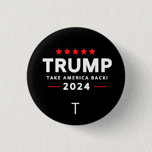 Donald Trump 2024 Take America Back Election  3 Cm Round Badge