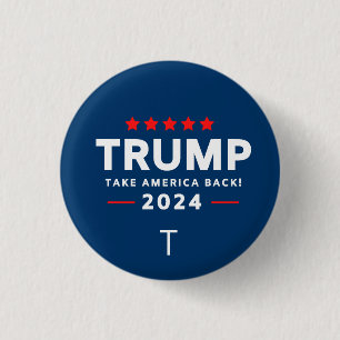 Donald Trump 2024 Take America Back Election 3 Cm Round Badge