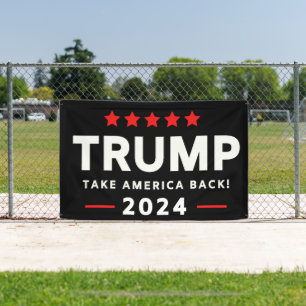 Donald Trump 2024 Take America Back Election Banner