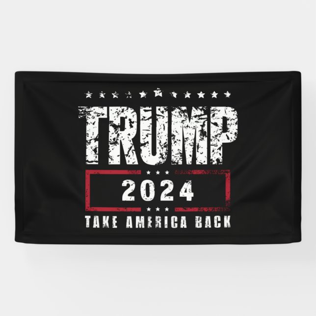 Donald Trump 2024 Take America Back Election  Banner (Horizontal)