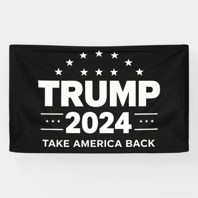 Donald Trump 2024 Take America Back Election Banner (Horizontal)