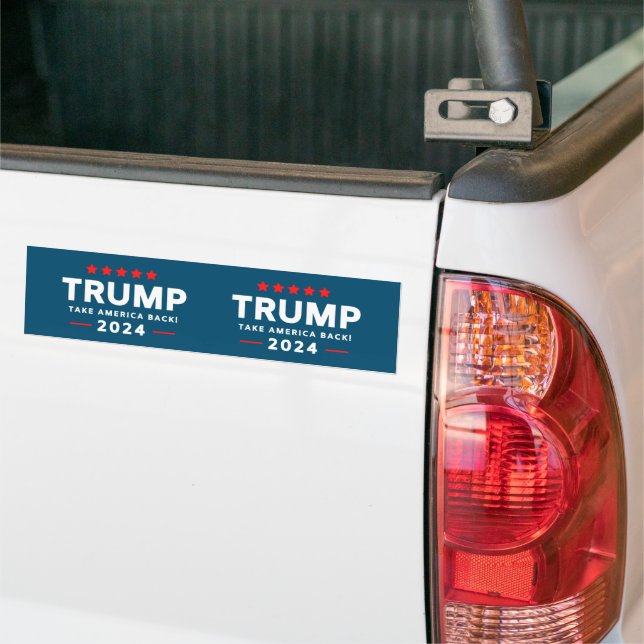 Donald Trump 2024 Take America Back Election  Bumper Sticker (On Truck)