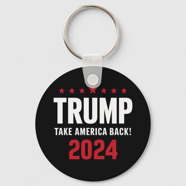 Donald Trump 2024 Take America Back Election Key Ring (Front)