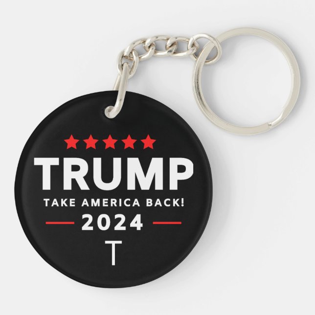 Donald Trump 2024 Take America Back Election  Key Ring (Back)
