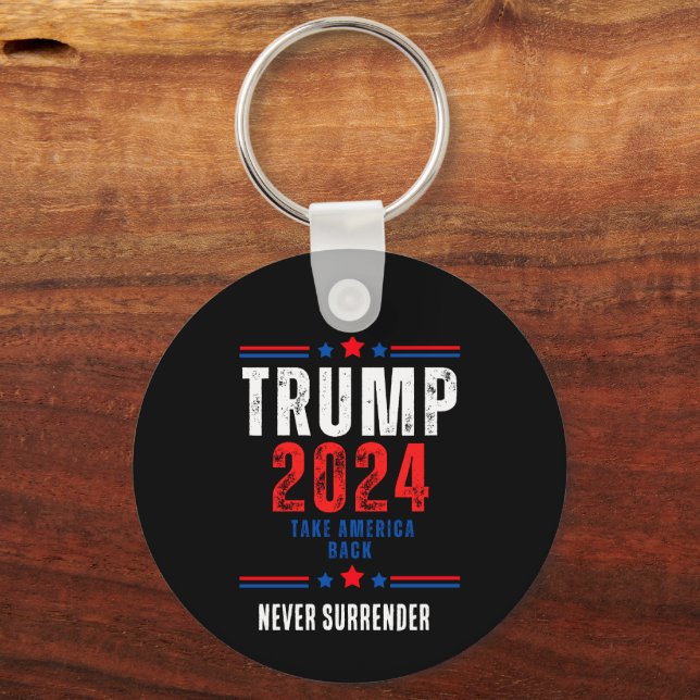 Donald Trump 2024 Take America Back Election  Key Ring (Front)