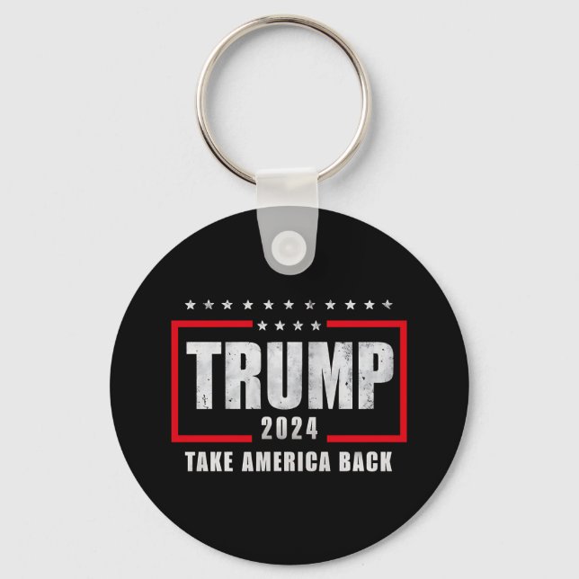 Donald Trump 2024 Take America Back Election Key Ring (Front)