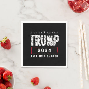 Donald Trump 2024 Take America Back Election  Napkin