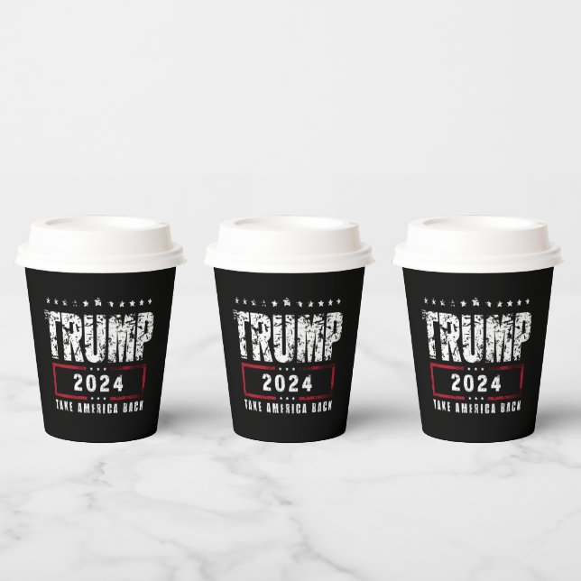 Donald Trump 2024 Take America Back Election  Paper Cups (Multi)